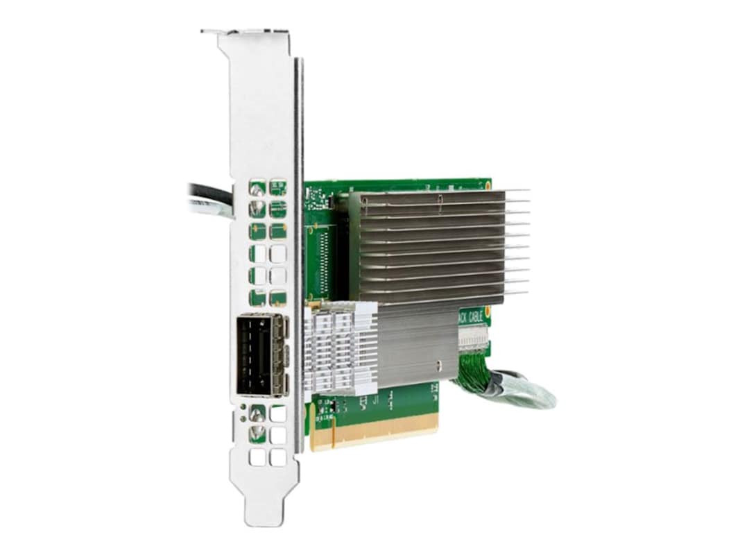 HPE Mellanox MCX653105A-ECAT Infiniband/Ethernet Host Bus Adapter - PCI Express 4.0 x16 - 100 Gbit/s - 1 x Total Infiniband Port(s) - QSFP56 - Plug-in Card - P23665-B21