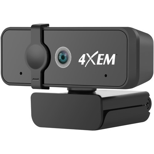 4XEM Webcam - 3 Megapixel - 30 fps - Black - USB 2.0 Type A - 2048 x 1536 Video - Auto-focus - Microphone - Computer, Monitor - Windows 10 1080P HD