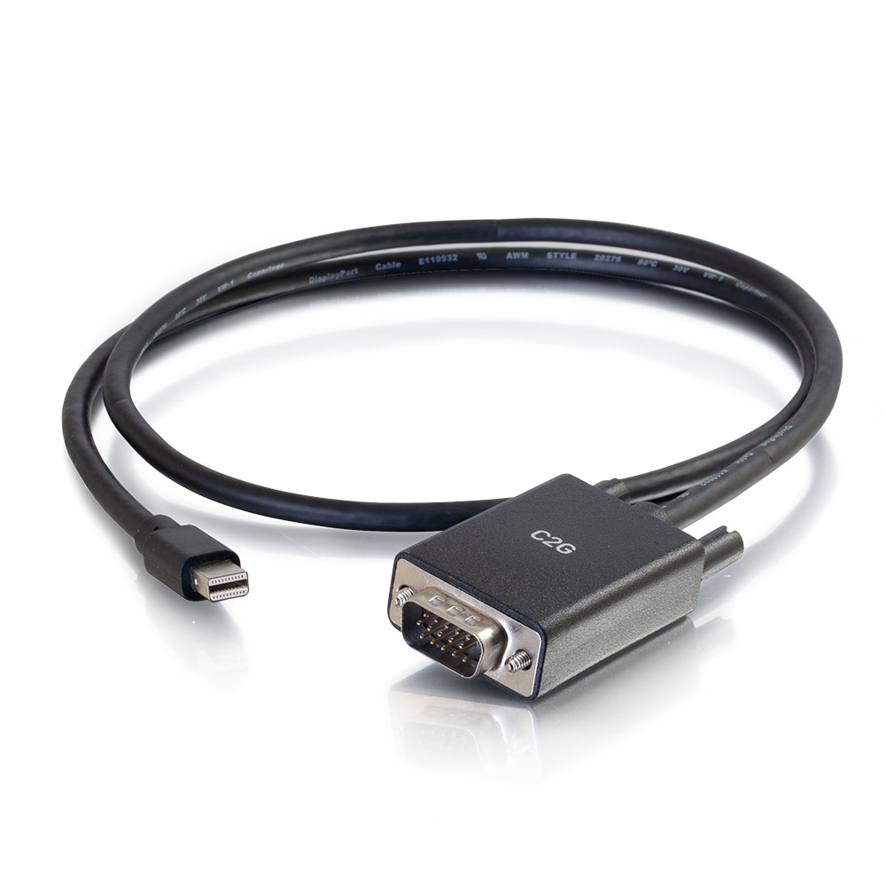 C2G 3FT Mini DisplayPort to VGA Cable - 54676