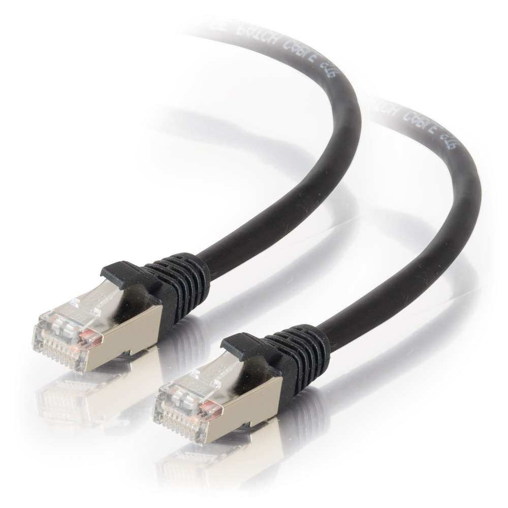 C2G 50FT CAT5E MOLDED STP CBL-BLK - 28696