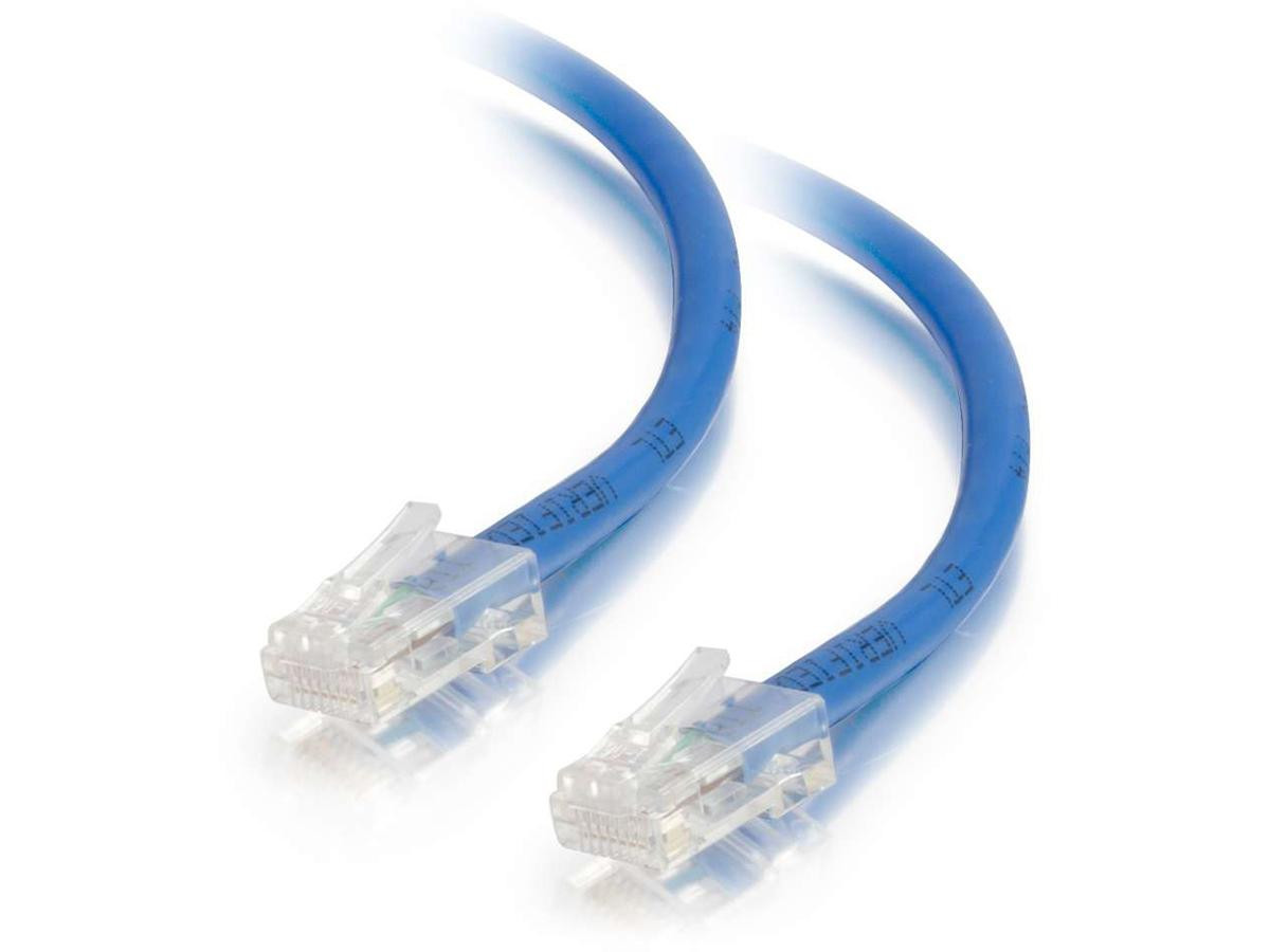C2G 1ft Cat5e Non-Booted UTP Cable - Blue - 25462