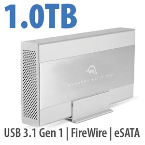 OWC 1.0TB Mercury Elite Pro 7200RPM Storage Solution with USB3.1 Gen 1 + eSATA + FW800/400 - OWCME3QH7T1.0