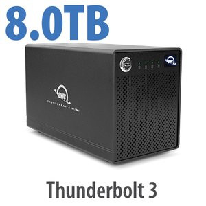 OWC 8.0TB ThunderBay 4 mini Raid 5 Four-Drive HDD External Thunderbolt 3 Storage Solution - OWCTB3QMSR08T5