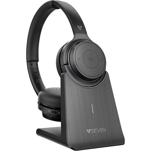 V7 WRLS BT STEREO HEADSET ON EAR BOOM MIC W/USB DONGLE BLACK - HB600S