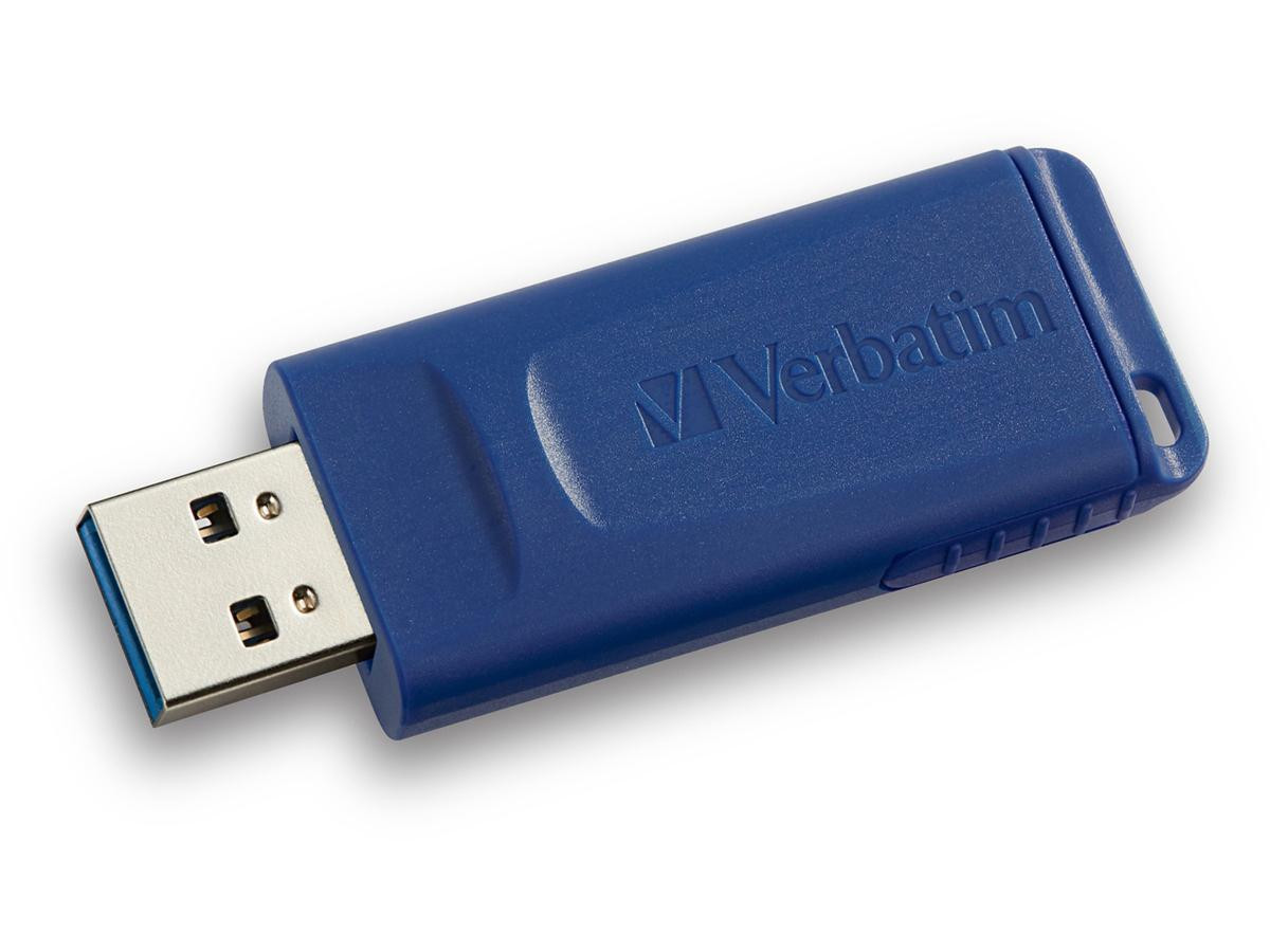 Verbatim Flash Drive, Usb 2.0, 4Gb, Store N Go, Blue - 97087