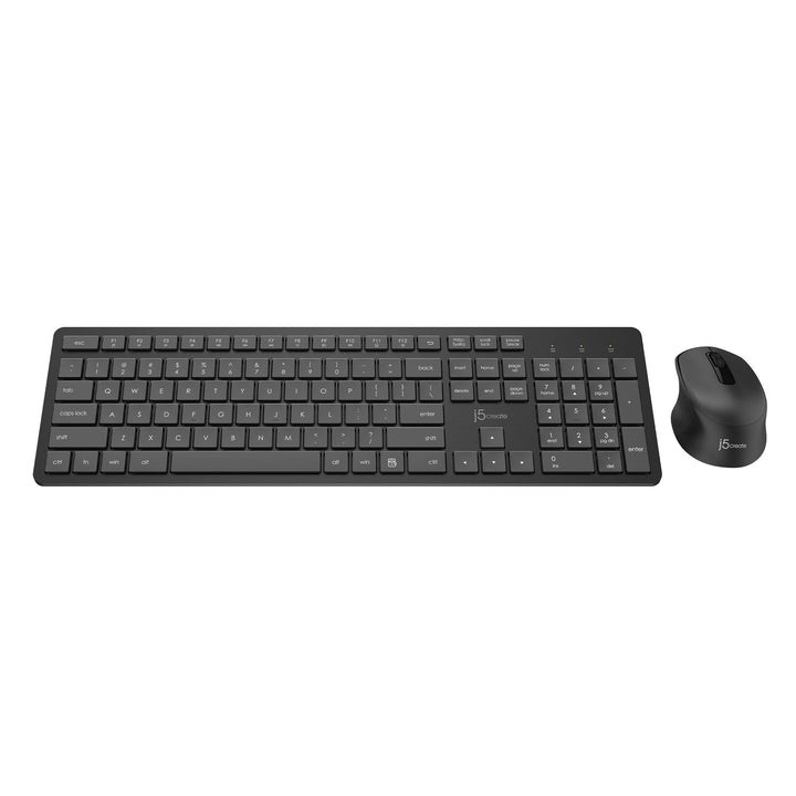 j5create Full-Size Wireless Keyboard and Mouse, Windows  Compatible - JIKMW115