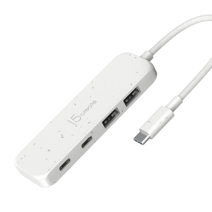 j5create Eco-Friendly USB-C to 4-Port Type-C &amp; Type-A Gen 2 Hub, Windows / macOS / Chrome OS Compatible - JCH342EW