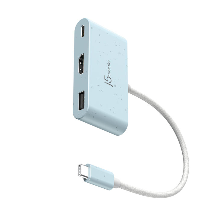 j5create USB-C to HDMI & USB Type-A with Power Delivery, Windows/ macOS/ Chrome OS/ Linux Compatible - JCA379EC
