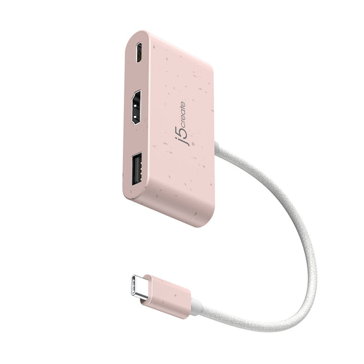 j5create USB-C to HDMI & USB Type-A with Power Delivery, Windows/ macOS/ Chrome OS/ Linux Compatible - JCA379ER