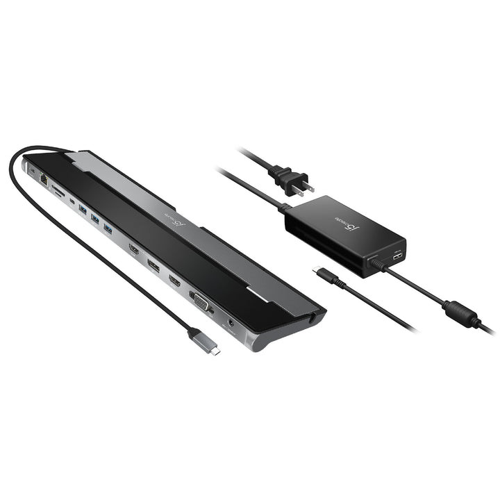 j5create USB-C Triple Display Docking Station with 100W PD Adapter - JCD543P