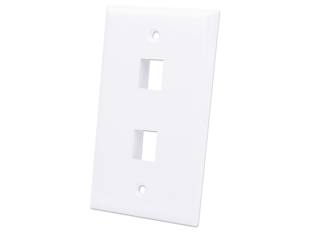 Intellinet 2-outlet Keystone Wall Plate - 772426
