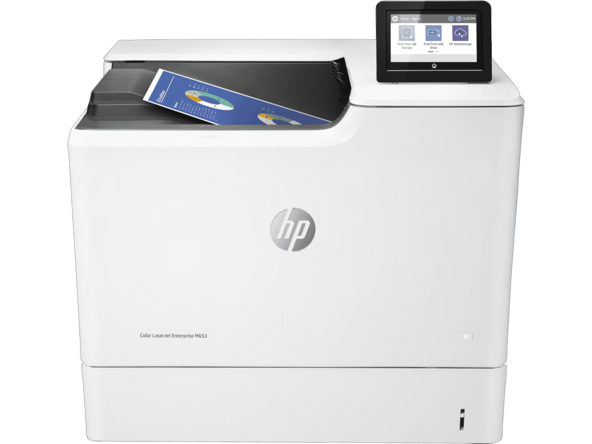 HP (J8A04A)Color LaserJet Enterprise M653dn Printer with Duplex Printing,White & Grey - J8A04AR#BGJ
