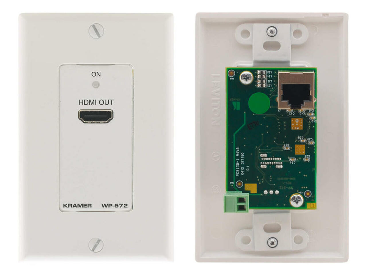 Kramer WP-572/US(W) PoC DGKat twisted pair receiver for HDMI signals - 50-80035095