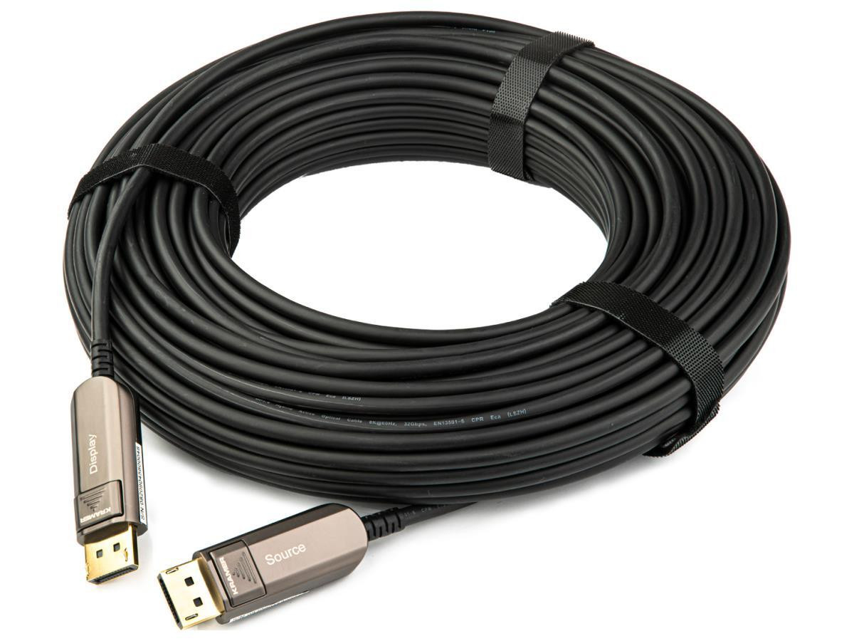 Kramer Plenum-Rated Active Optical DisplayPort Cable (50') - 97-04150050