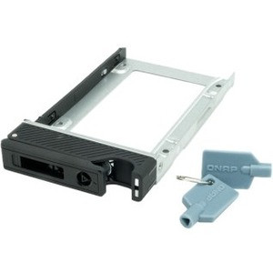 Qnap TRAY-25-BLK03 Drive Bay Adapter Internal - Black - 1 x SSD Supported - 1 x Total Bay - 1 x 2.5" Bay - Metal - TRAY-25-BLK03