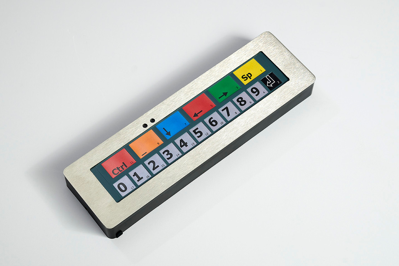 TG3 17 Key Bump Bar Tethered Rs232 Horzntal - BUMP BAR17-TE-TS-HOR