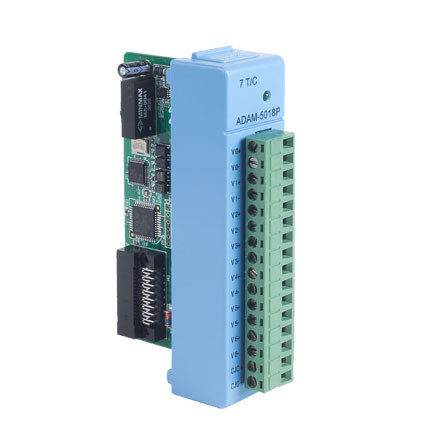 Advantech B+B SmartWorx 7-ch Thermocouple Input Module with Independent Input Range - ADAM-5018P