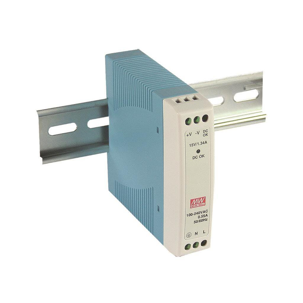 Advantech B+B SmartWorx Power Supply, DIN Rail Slim, 10W 5V, 85–264VAC Input, -20 to +70°C – BB-MDR-10-5