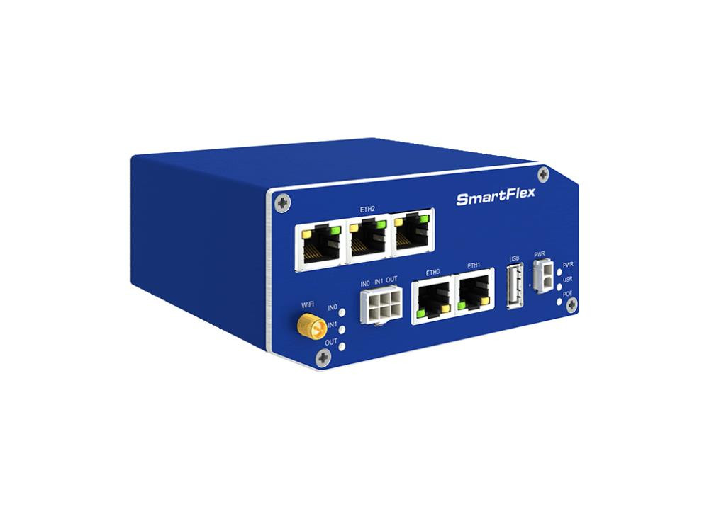 Advantech B+B SmartWorx SmartFlex, Global, 5x ETH, WIFI, PoE PD, Metal, No ACC - SR30019120