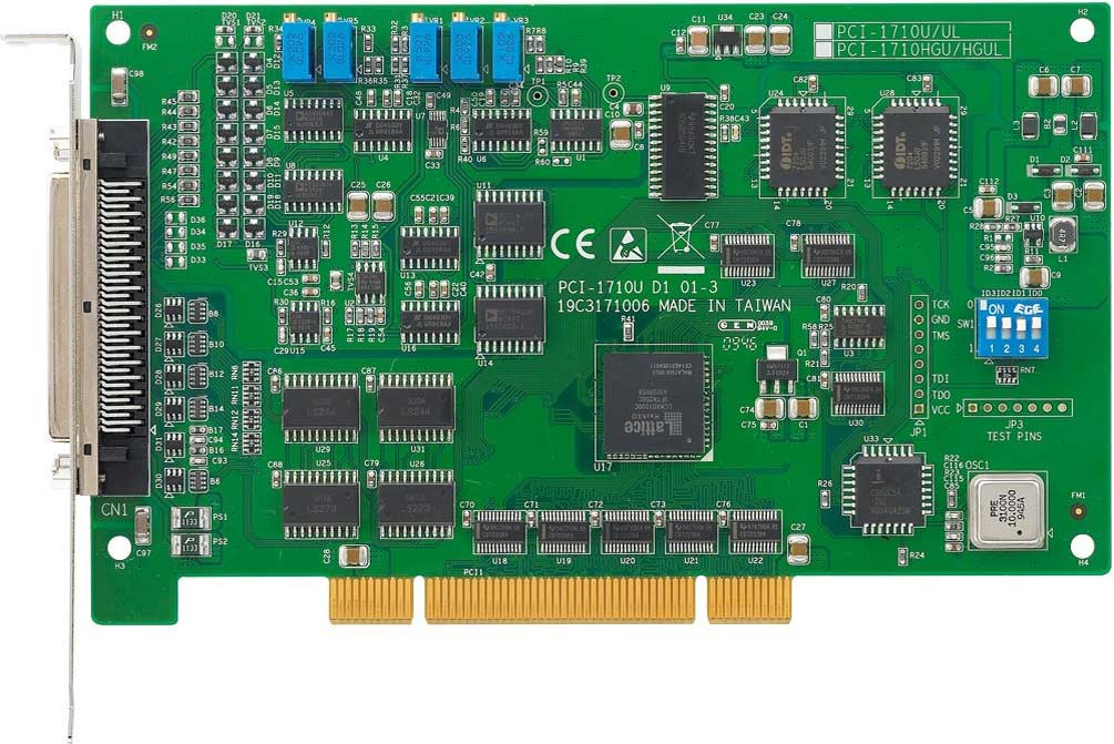 Advantech B+B SmartWorx Universal PCI Multifunction Card, 100kS/s, 12-Bit, 16-Channel Analog Input – PCI-1710UL-DE