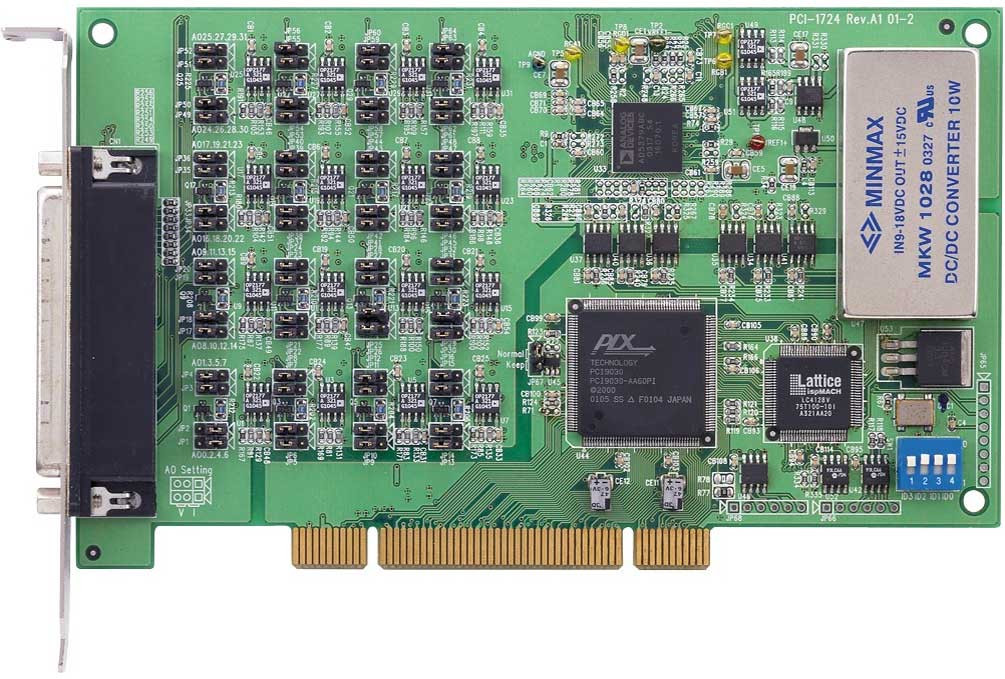 Advantech B+B SmartWorx 14-bit, 32-channel Isolated Analog Output Card – PCI-1724U-AE