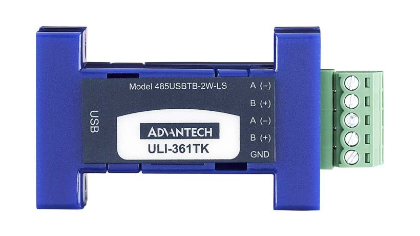 Advantech B+B SmartWorx USB to Serial, 1-Port RS-485, 2-Wire, Terminal Block – BB-485USBTB2WLS-A