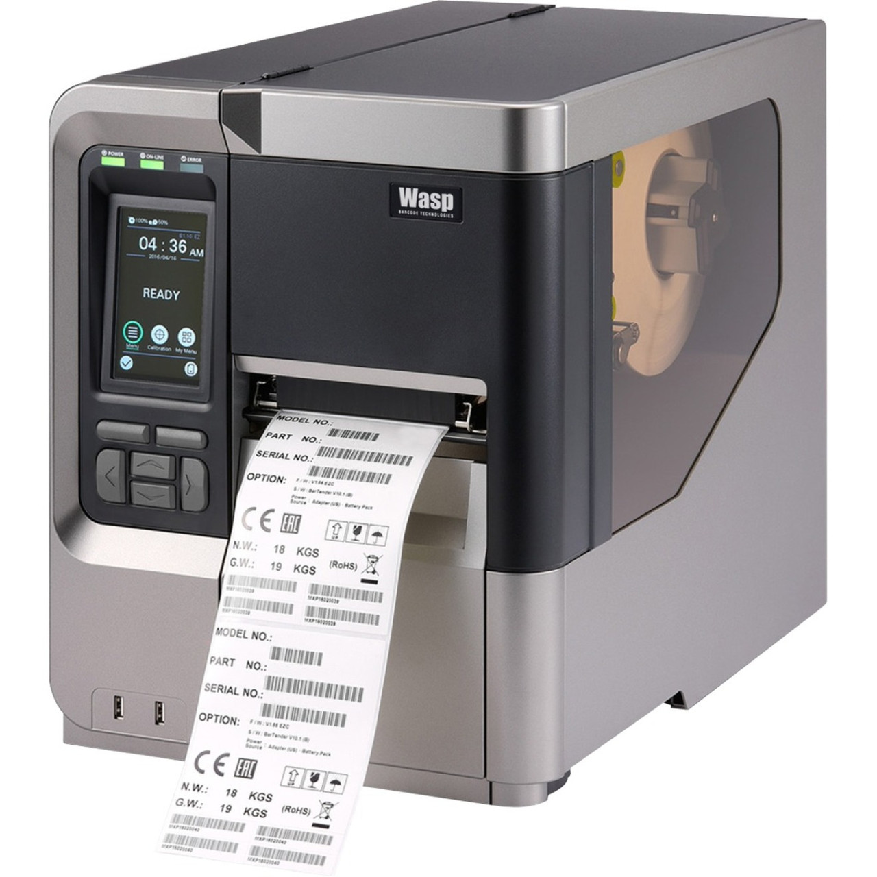Wasp Wpl618 Industrial Barcode Printer W/Cutter - 633809003592