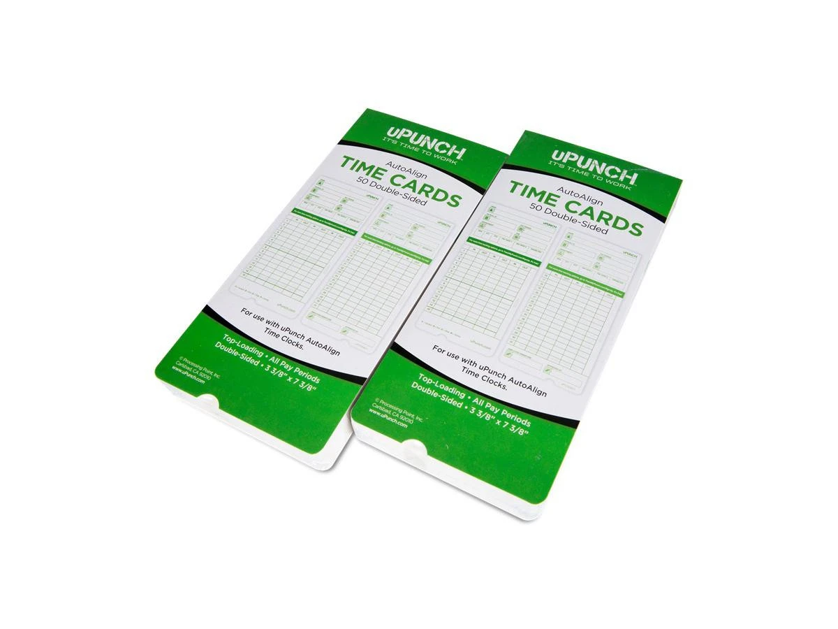 Workwell 100 Upunch Time Cards For Use With Non-Calculating Hn3000 Clocks - HNTCG1100