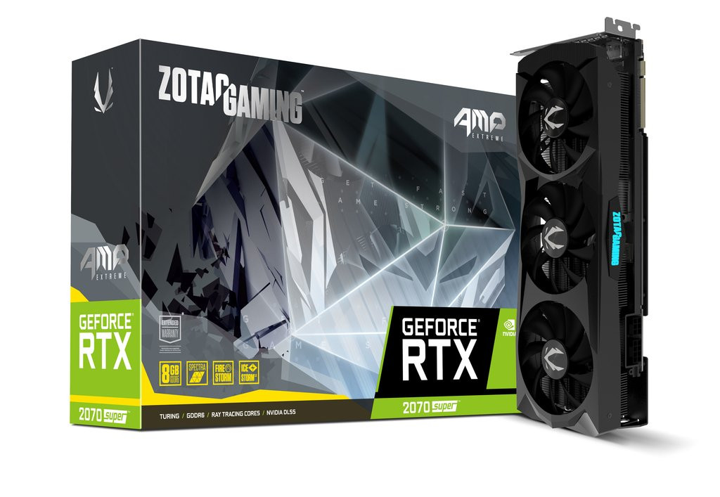 Zotac Gaming Geforce Rtx 2070 Super Amp Extreme 2560 Cores Boost: 1830 Mhz 8Gb Gddr6 / 14.0 Gbps / 256-Bit - ZT-T20710B-10P