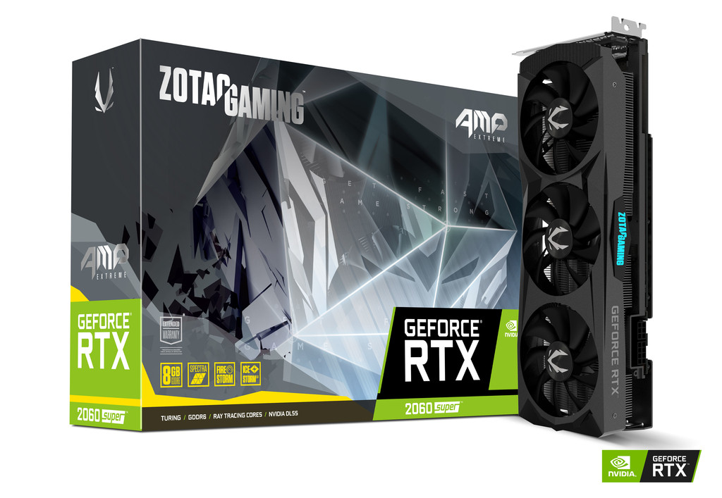 Zotac Gaming Geforce Rtx 2060 Super Amp Extreme 2176 Cores Boost: 1710 Mhz 8Gb Gddr6 / 14 Gbps / 256-Bit - ZT-T20610B-10P