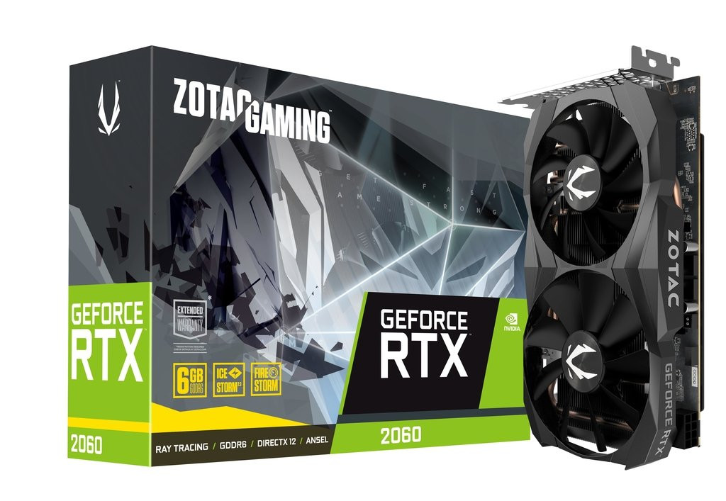 Zotac Gaming Geforce Rtx 2060 1920 Cores Boost: 1680 Mhz 6Gb Gddr6 / 14.0 Gbps / 192-Bit - ZT-T20600K-10M