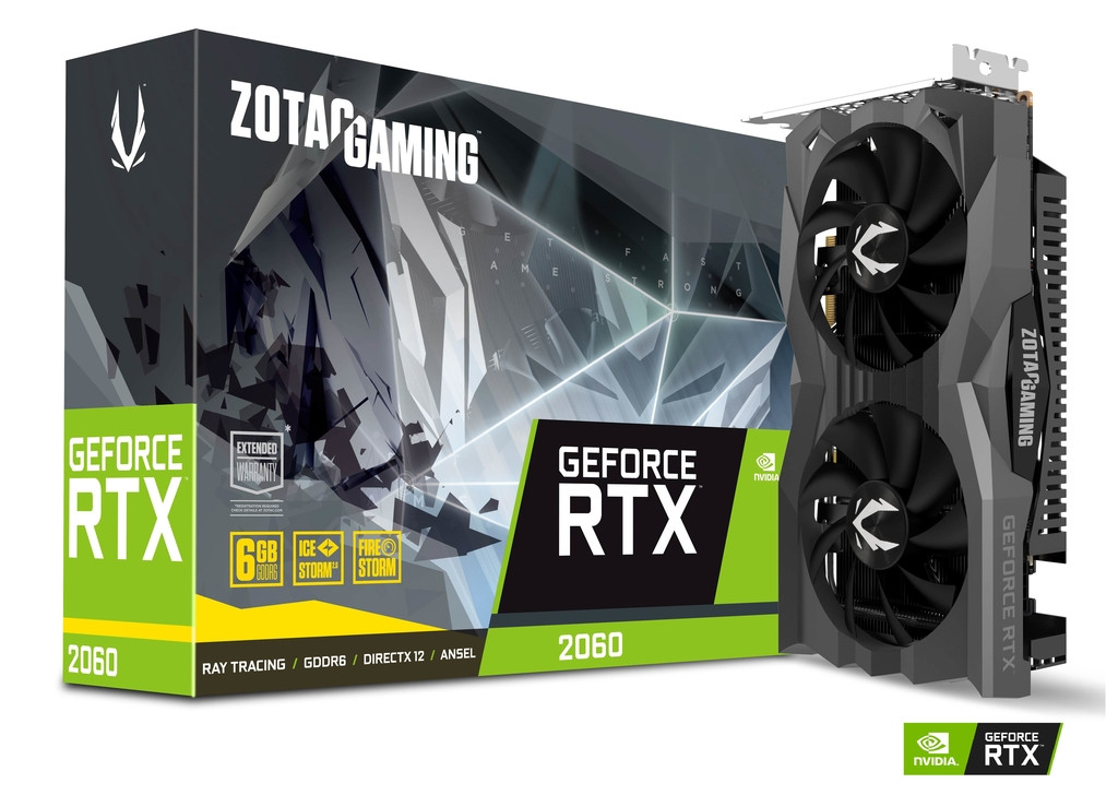 Zotac Gaming Geforce Rtx 2060920 Cores Boost: 1680 Mhz 6Gb Gddr6 / 14.0 Gbps / 192-Bit - ZT-T20600H-10M