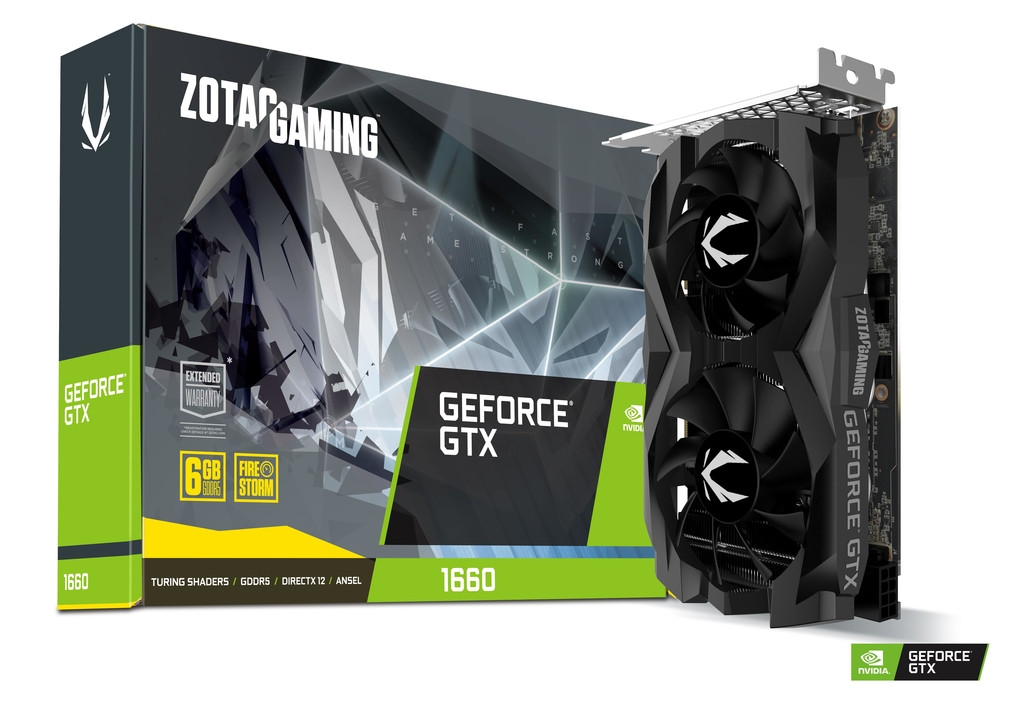 Zotac Gaming Geforce Gtx 1660 6Gb Gddr5408 Cores Boost: 1785 Mhz 6Gb Gddr5 / 8 Gbps / 192-Bit - ZT-T16600F-10L