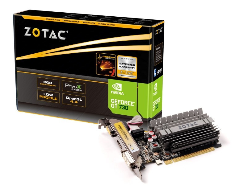 Zotac GeforceãÂ® Gt 730 2Gb 384 Cores 902 Mhz 2Gb Ddr3 / 1800 Mhz / 64-Bit - ZT-71105-10L