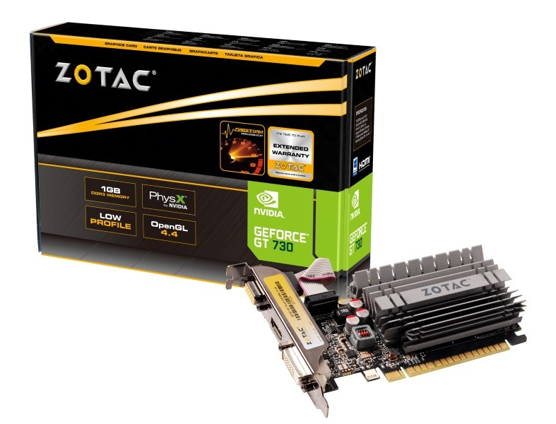 Zotac GeforceãÂ® Gt 730 1Gb 384 Cores 902 Mhz 1Gb Ddr3 / 1800 Mhz / 64-Bit - ZT-71106-10L