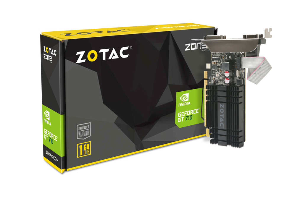 Zotac GeforceãÂ® Gt 710 1Gb 192 Cores 954 Mhz 1Gb Ddr3 / 1600 Mhz / 64-Bit - ZT-71301-20L