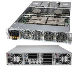 Supermicro A+ Server 2124GQ-NART-LCC2U Dual Processor (AMD) GPU System with NVIDIA HGX A100 4-GPU 40GB/80GB and NVLink and Liquid Cooling - A+ Server 2124GQ-NART (Complete System Only) - AS 2124GQ-NART-LCC