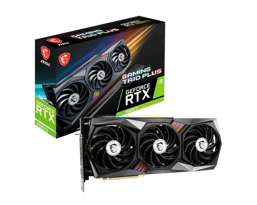 MSI Geforce Rtx 3060 Ti Gaming Trio Plus 8G Lhr Graphic Card - 1755 Mhz Mhz / 14 Gbps 8Gb Gddr6 - 256-Bit - Displayport X 3 (V1.4A) Hdmi X 1 (Supports 4K@120Hz As Specified In Hdmi 2.1)