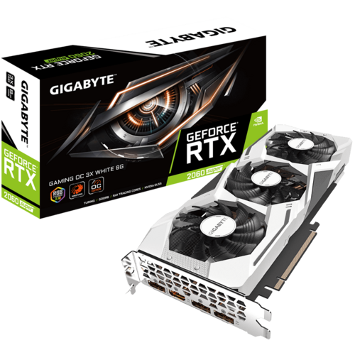 Gigabyte GeForce RTX 2060 SUPER GAMING OC 3X WHITE 8G (rev. 2.0) rev. 1.0 Graphic cards - GV-N206SGAMINGOC WHITE-8GD