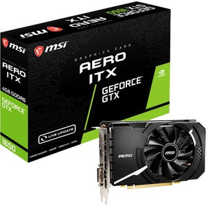 MSI Nvidia Geforce Gtx 1650 D6 Aero Itx Ocv1 Itx 4Gb Graphic Card - 4 Gb Gddr6 - 1.59 Ghz Boost Clock - 128 Bit Bus Width - Pci Express 3.0 X16 - Displayport - Hdmi - Dvi Itx 4Gb Gddr6 1Xdisplayport 1Xhdmi - G165D6AIC1