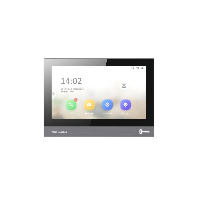 Hikvision 7-inch IPS Touch Screen 8 Series Indoor Station - DS-KH8381-WTE1/Flush