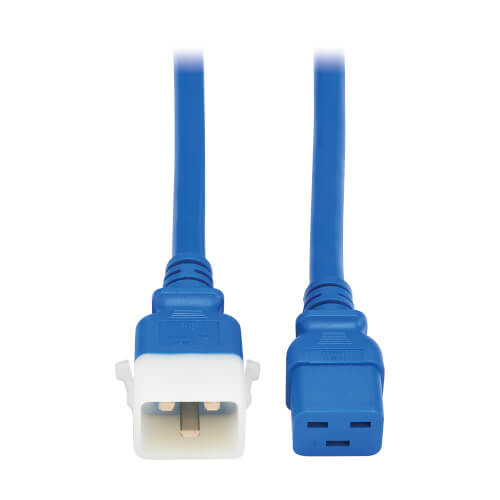 Eaton Tripp Lite series PDU Power Cords, C19 to P-Lock C20 - Heavy-Duty, 20A, 250V, 12 AWG, 3 ft. (0.9 m), Blue, 6 Pack - P036-E03-ABL-6