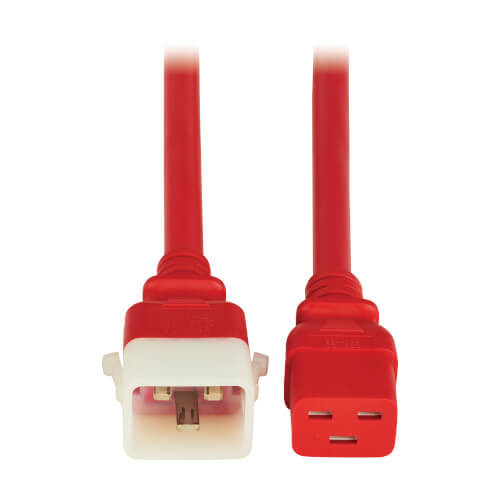 Eaton Tripp Lite series PDU Power Cords, C19 to P-Lock C20 - Heavy-Duty, 20A, 250V, 12 AWG, 6 ft. (1.8 m), Red, 6 Pack - P036-E06-ARD-6