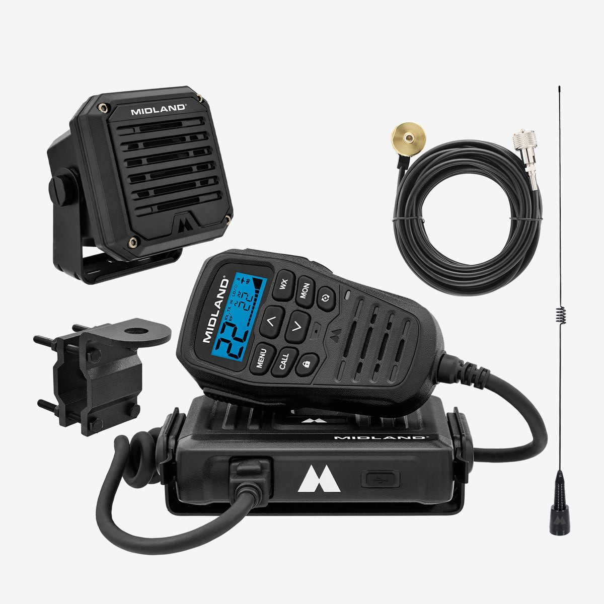 Midland MicroMobile GMRS 15-Watt Radio and Speaker Bundle - MXT275SPVP