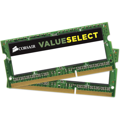 Corsair 16GB (2 x 8GB) DDR3L SDRAM Memory Kit - For Notebook - 16 GB (2 x 8GB) - DDR3-1600/PC3-12800 DDR3 SDRAM - 1600 MHz - CL11 - 1.35 V - Unbuffered - 204-pin - SoDIMM 1600MHZ DDR3L 204PIN SODIMM 1.35V - CMSO16GX3M2C1600C11