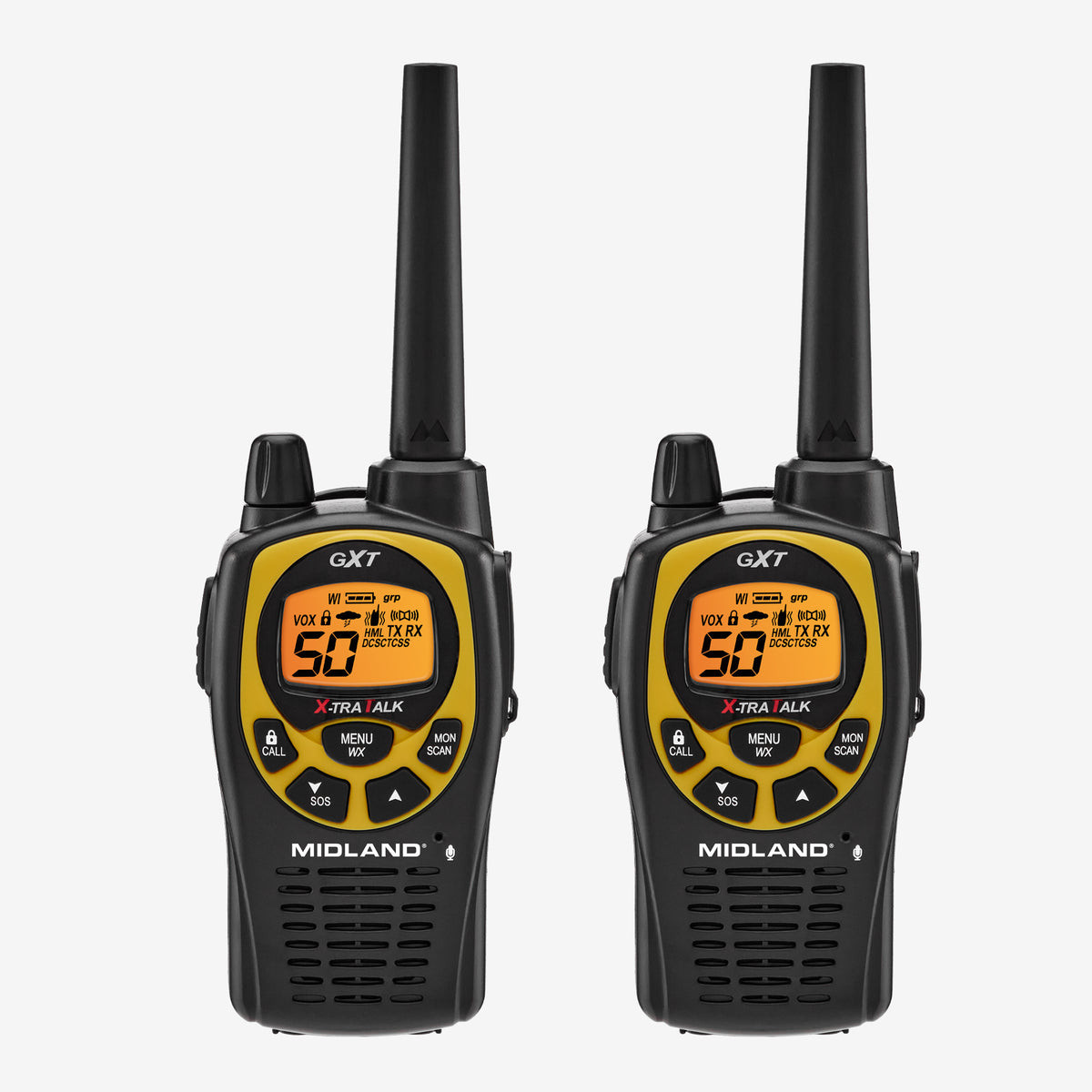 Midland GXT1030 GMRS Walkie Talkie Yellow - GXT1030VP4