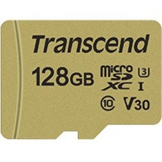 Transcend 128Gb Uhs-I U3 Microsd With Adapter, Mlc - TS128GUSD500S