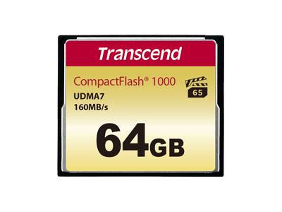 Transcend 64GB Cf Card (1000X, Type I ) - TS64GCF1000