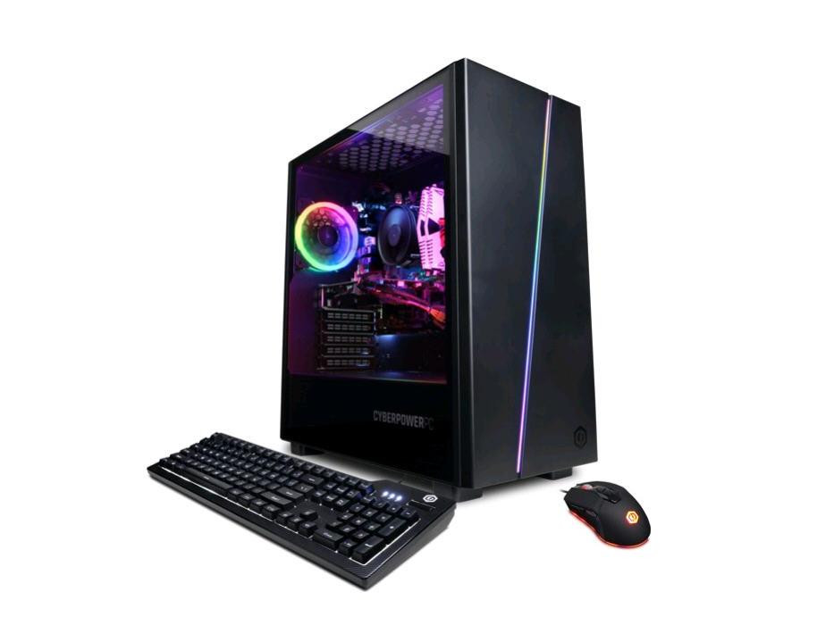 CyberPowerPC Gamer Master GMA9248CPGW2 w/ AMD Ryzen 7 5700G 3.8GHz CPU, 16GB DDR4, AMD Radeon RX 6600 XT 8GB, 500GB PCI-E NVMe SSD, 2TB HDD, 802.11AC WiFi, USB Gaming Keyboard, 7 Colors Gaming Mouse, Custom RGB Case Lighting & Win 11 Home 64-Bit