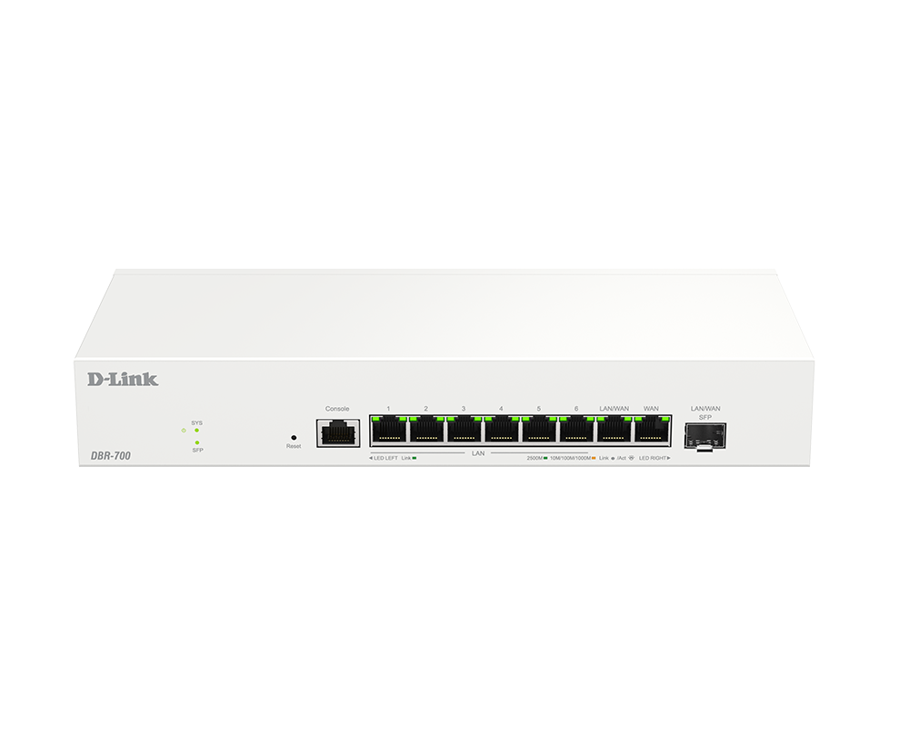 D-Link Business Router DBR-700 - Secure VPN Capability - High-speed 2.5G WAN Port - Multi-WAN Connectivity